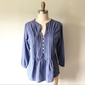 Gap Pleated Cotton Blouse